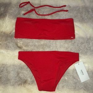 red bikini set